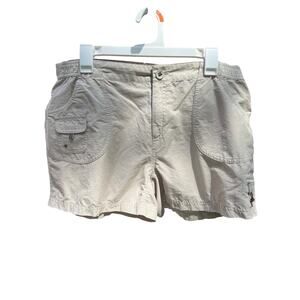 Columbia Women’s Large Khaki 5-Pocket Hiking Shorts Outdoor Casual Shorts